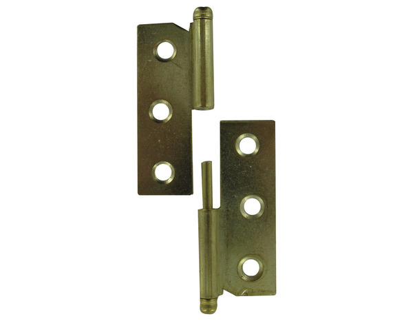 2 paumelles en acier laitonné pour meuble droite 50x40 mm - Handix - Brico Dépôt