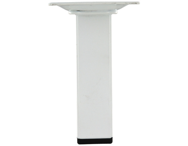 Pied carré en acier blanc H. 100 mm - Handix - Brico Dépôt