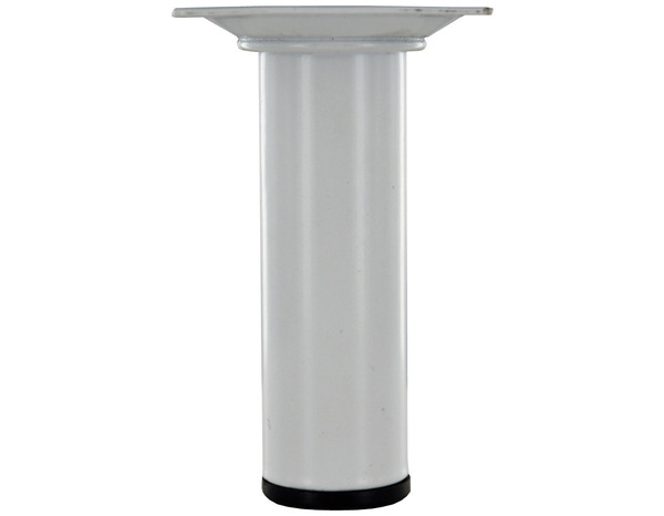 Pied rond en acier blanc H. 100 mm Ø 30 mm - Handix - Brico Dépôt