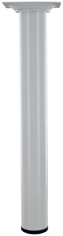 Pied rond en acier blanc H. 250 mm Ø 30 mm - Handix - Brico Dépôt