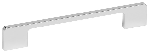 Poignée fine de couleur chrome brillant l. 200 mm P. 8 mm H. 32 mm - Progress - Brico Dépôt