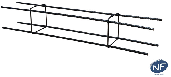 Chaînage carré pour solidarisation des murs et planchers, fondations L. 6 m, section 10 x 10 cm - Brico Dépôt