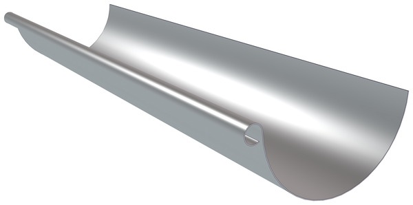 Profil gouttière demi-ronde de 25 en zinc, L. 4 m - Brico Dépôt