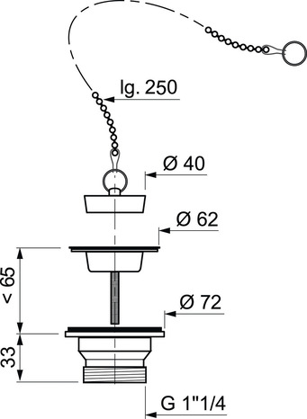 Bonde à bouchon pour lavabo - Wirquin - Brico Dépôt