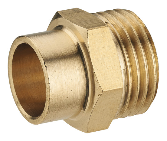 2 manchons en laiton M 26 x 34 pour tubes fer cuivre Ø 38 mm - Noyon & Thiebault - Brico Dépôt