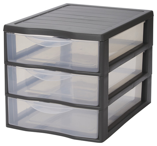 Tour de rangement grise 3 tiroirs "Kontor" - Form - Brico Dépôt