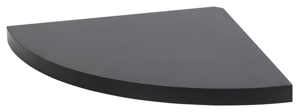 Tablette d'angle noire L. 25 x p. 25 cm - Ép. 18 mm - GoodHome - Brico Dépôt