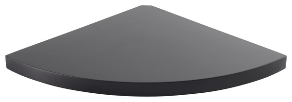 Tablette d'angle noire L. 25 x p. 25 cm - Ép. 18 mm - GoodHome - Brico Dépôt