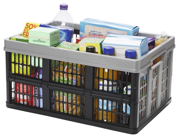 Casier pliable Gris/noir  45 L "Stuva" - Form - Brico Dépôt