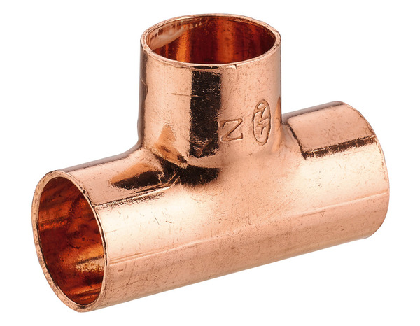 2 tés à souder pour tube cuivre Ø 18 mm avec embouts F - Noyon & Thiebault - Brico Dépôt