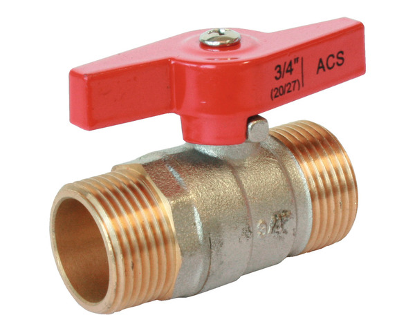 Vanne à boisseau sphérique mâle - 12 x 17 mm manette papillon - Somatherm - Brico Dépôt