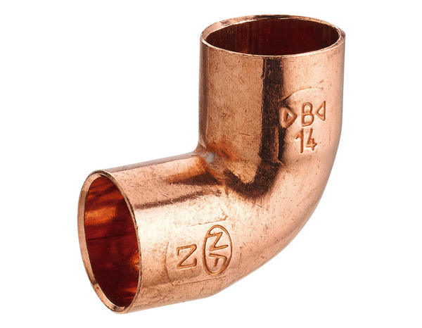 2 coudes cuivre pour tube cuivre - Ø 18 mm embouts F petit rayon 90 ° - Noyon & Thiebault - Brico Dépôt