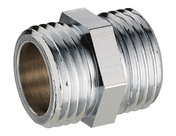 2 mamelons égaux en laiton chromé avec embouts M 20 x 27 mm - Noyon & Thiebault - Brico Dépôt