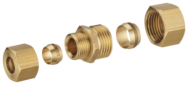 Raccord bicônes réduit en laiton de Ø 14 mm avec olive - Noyon & Thiebault - Brico Dépôt