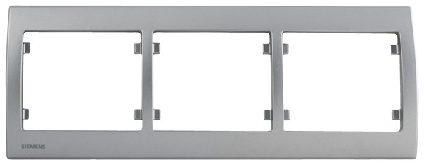 Plaque triple horizontale "Delta Iris" silver - Siemens - Brico Dépôt