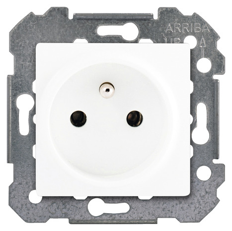 Prise mécanisme + support avec terre à clipser "Delta Viva" blanc - Siemens - Brico Dépôt