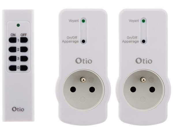 Prise télécommandée 2 prises télécommandées maxi 2 300 W - Otio - Brico Dépôt