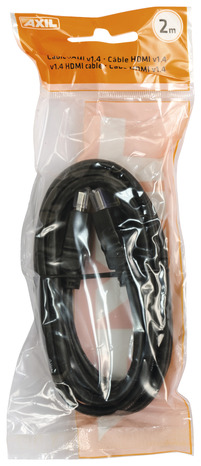 Câble Vidéo HDMI A mâle noir - 2 mètres - Brico Dépôt