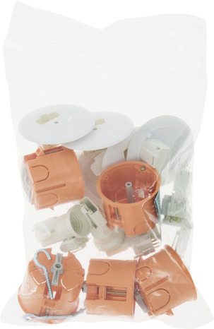 Lot de 5 kits de point de centre DCL, une douille de type E27 et une fiche, Prof. 50 mm par point - Capri - Brico Dépôt