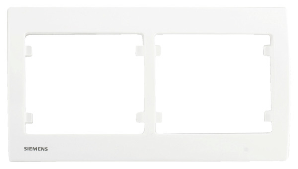 Plaque double horizontale "Delta Iris" blanc - Siemens - Brico Dépôt