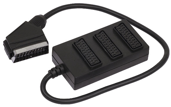 Boîtier multi-péritel pour brancher jusqu'à trois appareils à votre téléviseur - Brico Dépôt