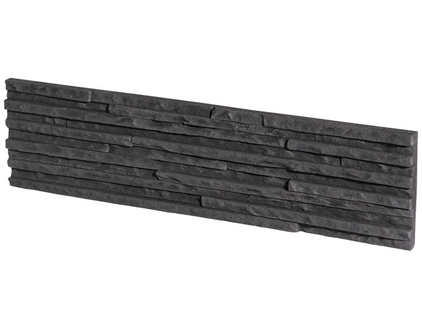 Plaquette de parement en béton "Palermo" grise L. 55 x l. 14,2 cm x Ép. 10 à 26 mm - Brico Dépôt