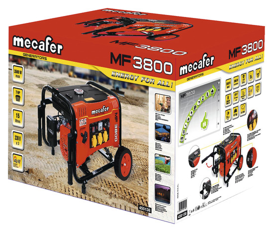 Groupe électrogène de chantier 3500W - MF3800 - Mecafer - Brico Dépôt