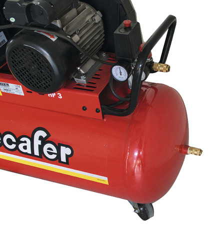 Compresseur à courroie 100 L lubrifié - 3 HP - 9 bar - Mecafer - Brico Dépôt