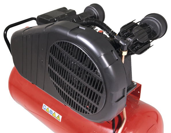 Compresseur à courroie 100 L lubrifié - 3 HP - 9 bar - Mecafer - Brico Dépôt