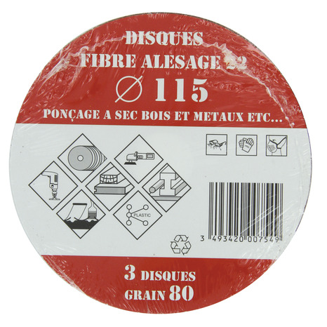 3 disques abrasifs corindon pour meuleuse grain 80 115x22 mm - Brico Dépôt