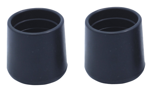 Lot de 2 embouts en caoutchouc noir Ø 25 mm - Diall - Brico Dépôt