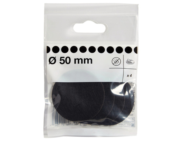 Lot de 4 patins feutre auto-adhésifs marron Ø 50 mm - Diall - Brico Dépôt