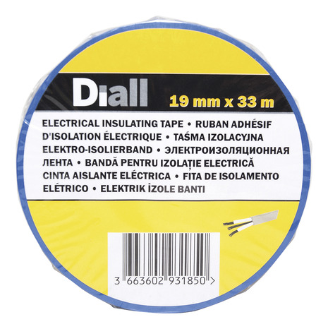 Ruban adhésif isolant 19mm x 33m bleu - Diall - Brico Dépôt