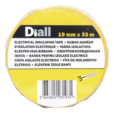 Ruban adhésif isol 19mm x 33m vert/jaune - Diall - Brico Dépôt