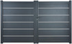 Portail aluminium battant gris anthracite 