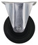 Roulette fixe PVC noir - Ø 10 cm - 75 kg