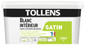 Peinture bicouche murs, plafonds et boiseries intérieure acrylique satin blanc 5 L