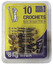 10 crochets N°1 avec aiguilles pour tableaux et cadres H. 2,5 x P. 1 x l. 0,6 cm