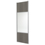 Porte de placard coulissante miroir décor chêne grisé 