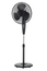 Ventilateur sur pied oscillant noir 55 W