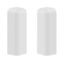 Lot de 2 embouts de finition blanc gauche et droit pour plinthe - 20 x 70 mm - GGK