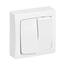 Double va-et-vient coloris blanc IP2X