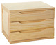 Bloc de 3 tiroirs en pin H 27,5 x L 39 x P 30 cm.