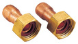 2 raccords laiton pour tube cuivre Ø 10 embout F 12 x 17 mm