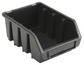 Bac organiseur noir petit 1 L - 7,5 x 11,6 x 16 cm