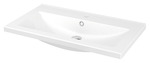 Plan vasque blanc à encastrer en céramique Nira L.80 x H.12 x P.45  cm