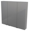Armoire de salle de bains grise Imandra L.100 x H.90 x P.15 cm
