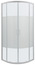 Porte de douche angle circulaire 190 x 90 cm verre aspect dépoli