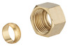 Tube et raccord laiton de Ø 16 mm type écrou et olive bicône 15x21 mm