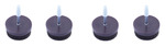 Lot de 4 patins feutre à clouer marron Ø 20 mm